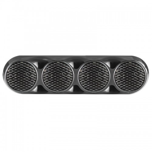 Quad Combination Rear Lamp - Clear Lens - Black Bracket - 12/24V